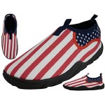 G4U-EA E1A172M Men's Water Shoes Aqua Socks American Flag USA Athletic Slip on Sport Pool Beach Surf Yoga Dance Exercise