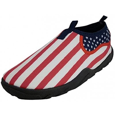 G4U-EA E1A172M Men's Water Shoes Aqua Socks American Flag USA Athletic Slip on Sport Pool Beach Surf Yoga Dance Exercise