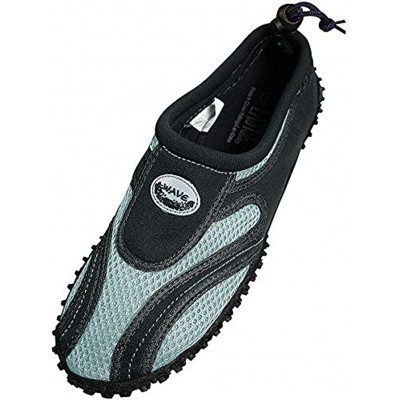 Men's 'Wave' Aqua Shoes Black Light Grey 8