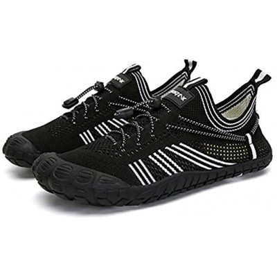 Womens and Mens Water Shoes Barefoot Quick-Dry Beach Pool Shoes Hiking Shoes for Surf Swim Water Sport（Black）
