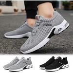 DEUVOUM Solid Color Men's Fashionable and Breathable Running Shoes Trend Mesh All-Match Sneakers Shoes Outdoor Waterproof Non-Slip Mens Shoes Casual Comfortable Flat Shoes