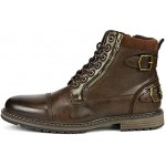 Bruno Marc Men's Motorcycle Boots Oxford Dress Boot