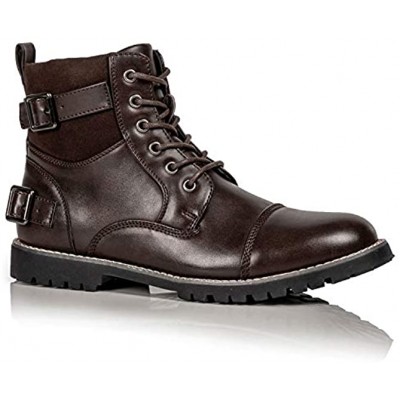 Metrocharm MC306 Mens Casual Work Lace Up Classic Motorcycle Combat Boots