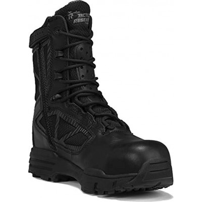TACTICAL RESEARCH TR Men's TR CHROME TR998Z WP CT 8” Waterproof Side-Zip Composite Toe Boot Black 10.5 R