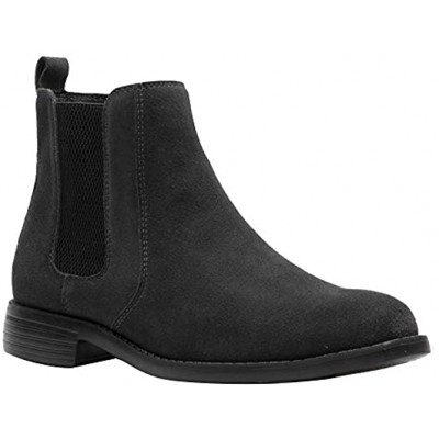 Naihc Mens Formal Dress Casual Chelsea Ankle Boot Twin Elastic Side Panels and Zipper Slip On Lightweight Leather