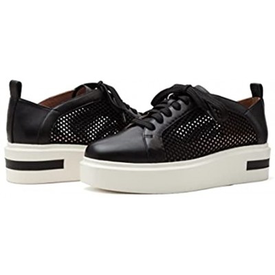 Linea Paolo Kosta Womens Mesh and Leather Lace-Up Platform Fashion Sneakers