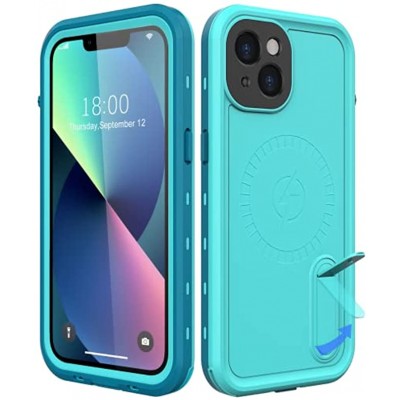 Protebox for iPhone 13 Case Waterproof Full Body Heavy Duty Protective Rugged Phone case with Kickstand Built-in Screen Protector Shockproof Dustproof for iPhone 13 6.1 inches Teal