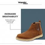 Wrangler 6 Work Heritage Classic Wedge Chelsea Ankle Boots for Men Crafted with Elastic Gore Panels Round Toe Profile and Blown Rubber Wedge Soles