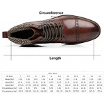 La Milano Mens Winter Ankle Dress Boots Slip on Monk Strap Buckle Comfortable Chukka Plain Toe Leather Oxford Boots for Men