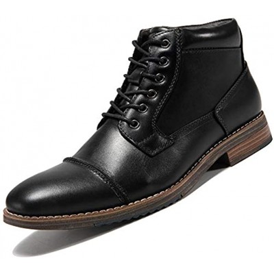 Men's Oxford Chelsea Chukka Ankle Boots Arkbird Fashion Dress Boot for Men Genuine Leather Upper Cap Toe Lace-Up Side Zipper Fashion Casual Shoes Man