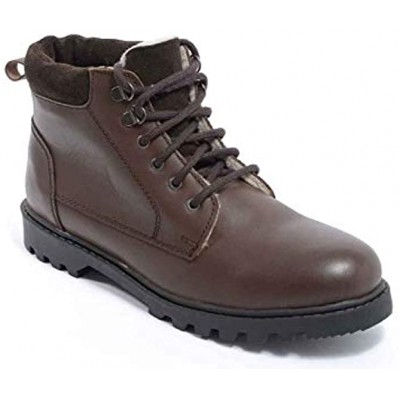 Pegasus | Mens | Leather Boots Lace Up Sherpa Lined Wide Fit | Color