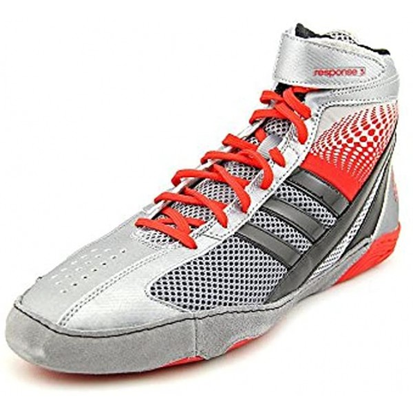 Adidas Response 3.1 Wrestling Shoes Silver Red Black 11