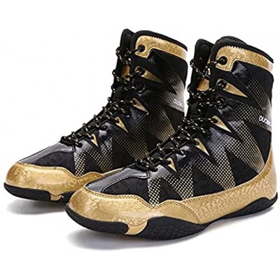 Anwant Men's Breathable Boxing Wrestling Shoes High-top Combat Speed Boxing Boots Wrestling Shoes High-Top Non-Slip Rubber Sole Training Shoe