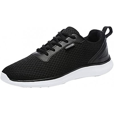 DEUVOUM Solid Color Mesh Lace-Up Sneakers Four Seasons Running Shoes Casual Comfortable Breathable Men's Shoes Fashion All-Match Sneakers Trendy Men's Shoes Low-Top Non-Slip Sneakers