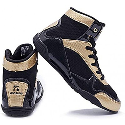 HO BEAR Men's Boxing Wrestling Shoes High-top Combat Speed Boxing Boots Wrestling Shoes Non-Slip Rubber Sole…
