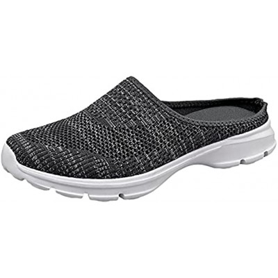 Slides For Boys Mens Non-Slip Wear-Resistant Soft Comfortable Outdoor Shoes Unisex Breathable Mesh Walking Mules Sneakers Open Back Slip On Shoes