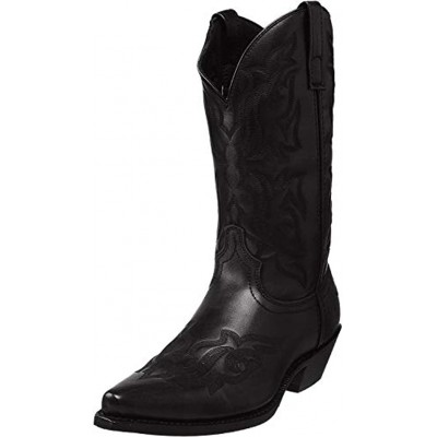 Laredo Mens Laredo Hawk Snip Toe Dress Boots Mid Calf Black