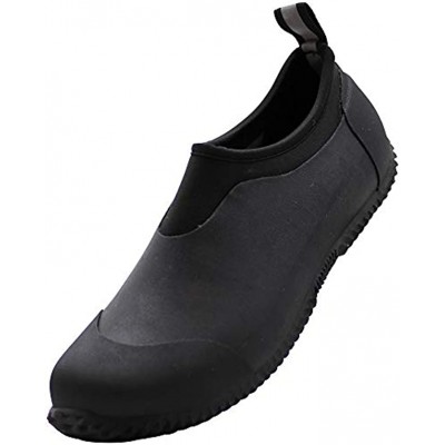 NORTY Rubber Waterproof Garden Ankle Rain Shoes for Men Runs 1-2 Sizes Big
