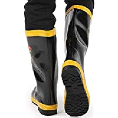 Safety Boots Fire Fighting Rescue Rubber Boots Protective Footwear Non-Slip High Temperature Resistance Rubber Rain Boot Safety Shoes for Firefighter43-43