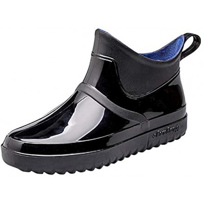 Short Ankle Rain Boots for Men Trekking Outdoor Rain Waterproof Slip Resistant Boots Rubber Lightweight Waterproof Boots