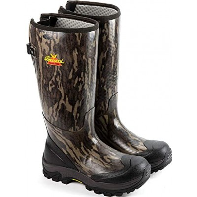 Thorogood Infinity FD 17” Scent-Free Waterproof Rubber Hunting Boots for Men Mossy Oak Bottomland Camo Non-Insulated Boots With Slip-Resistant Flex-Drive Traction Outsoles 10 M US