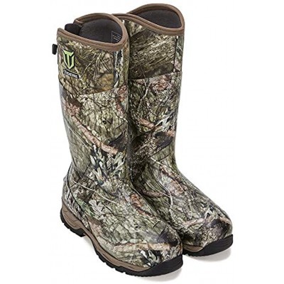 TIDEWE Rubber Hunting Boots with 800g Insulation Waterproof Insulated Realtree & Mossy Oak Camo Warm Rubber Boots with 6mm Neoprene Durable Outdoor Hunting Boots for Men Size 5-14