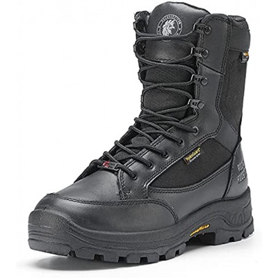 Rockrooster M.G.D.B Waterproof Military and Tactical Boots for men 8 inch X-wide Soft toe Comfortable Motorcycle Anti-Fatigue Boots