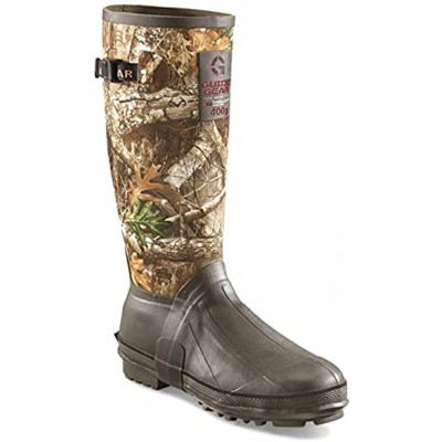 Guide Gear Men's 15" Camo Hunting Insulated Rubber Boots Waterproof Muck Rain Shoes 400-gram