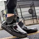 Men's Slip On Low Height Chukka Rain Boot Waterproof Light Rubber Ankle Boots Rain and Garden Nonslip Outdoor Shoes