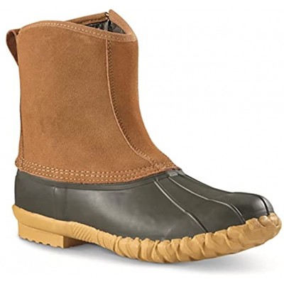 Guide Gear Men’s Side Zip Insulated Leather Duck Boots Waterproof Rain Shoes 400 Gram