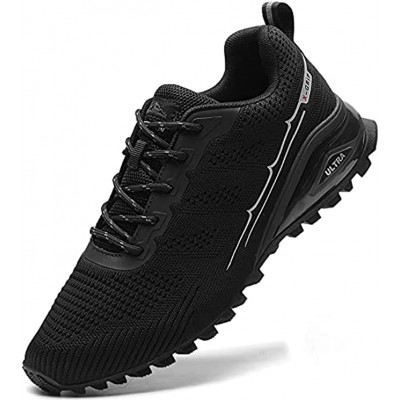 NAIKOYO Men's Trail Running Shoes Waterproof Hiking Shoes Lightweight Breathable Walking Footwear Athletic Sneakers