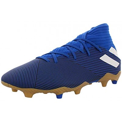 Adidas Mens Nemeziz 19.3 Fg Soccer Shoes Blue White Black 10